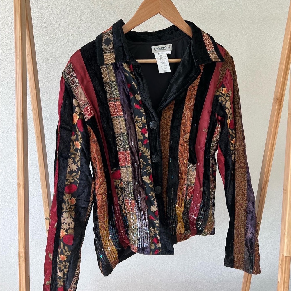 Coldwater Creek Velvet & Sequin Jacket (M)